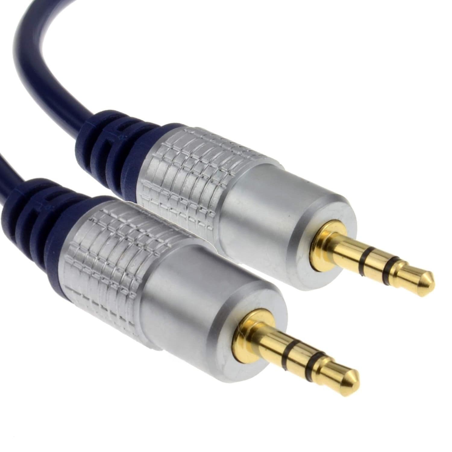 Cable de Audio 1X1 Macho 3.5mm estéreo Dorado de 7.5 mts de Lujo CA1X1D-7