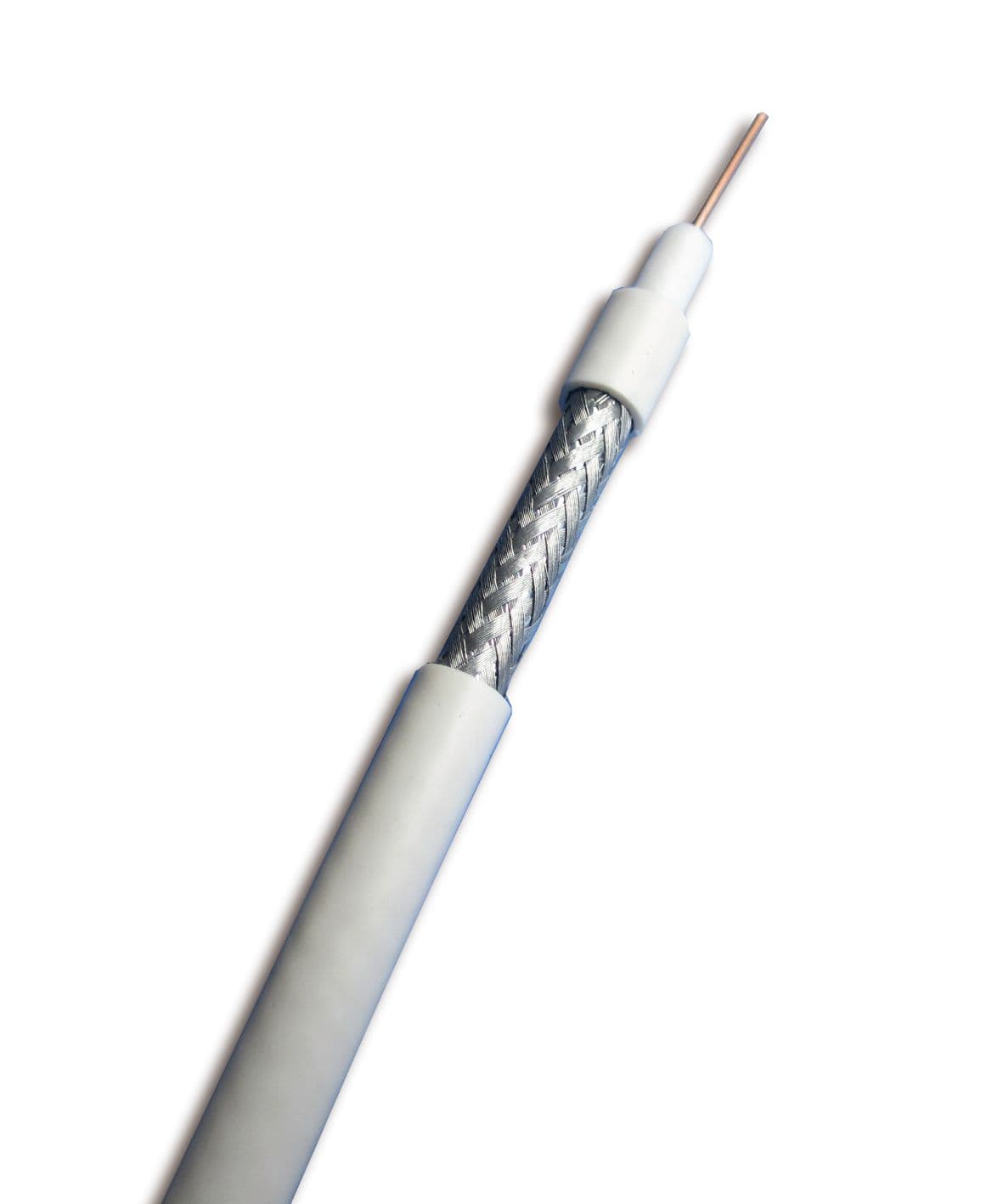 Cable coaxial RG6 al 90% Blanco RG6B