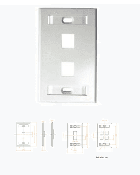 Faceplate De 1 Puerto RJ45 VCP FPVCP
