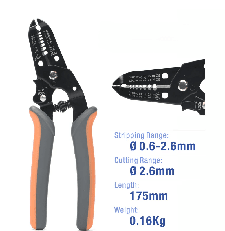 Pelacable, Ponchadora Y Cortador De Cable 22-10 AWG FSA0626WC