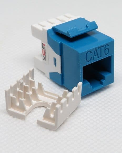 Jack Modular Cat 6 Para Ethernet RJ-45 Hembra Azul VCP JACK6VCP-AZ
