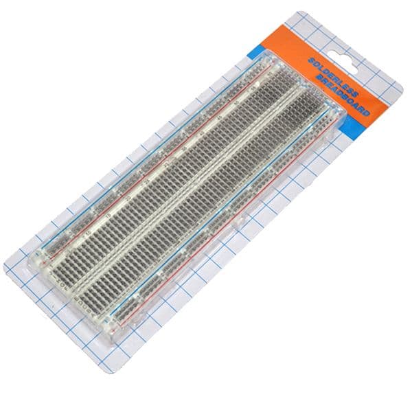 MB102T Protoboard transparente 830 puntos 170 X 60 mm