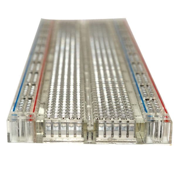 MB102T Protoboard transparente 830 puntos 170 X 60 mm