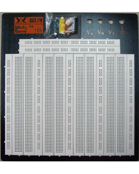 Protoboard De 260mm x 240mm x 31mm 2560 7 Buses y Base Metálica WB108