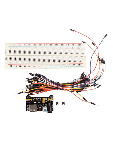Kit De Fuente De Alimentación, Protoboard y Conectores Puente FMB102 Kit De Fuente De Alimentación, Protoboard y Conectores Puente FMB102
